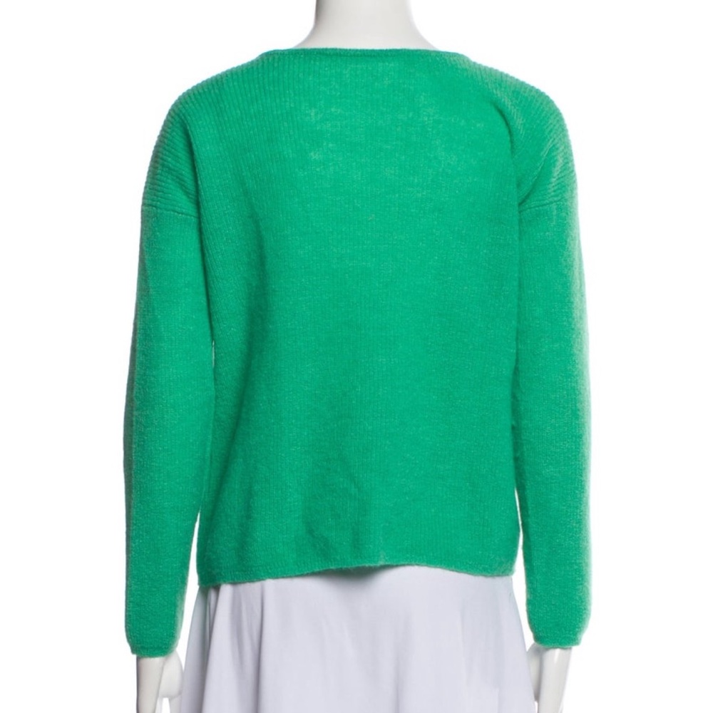 Sezanne Mohair Pearl Button Cardigan in Green - Picture 5 of 14